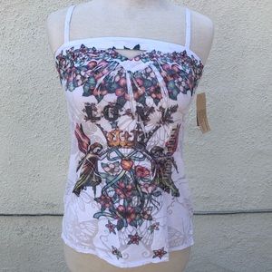 NWT Butterfly Dropout tank top.